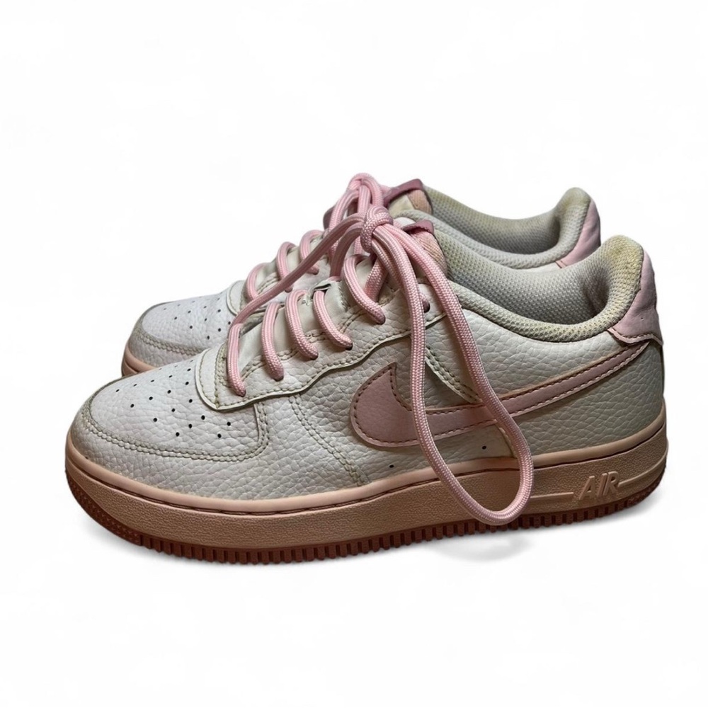 Nike Pink and White Air Force Ones